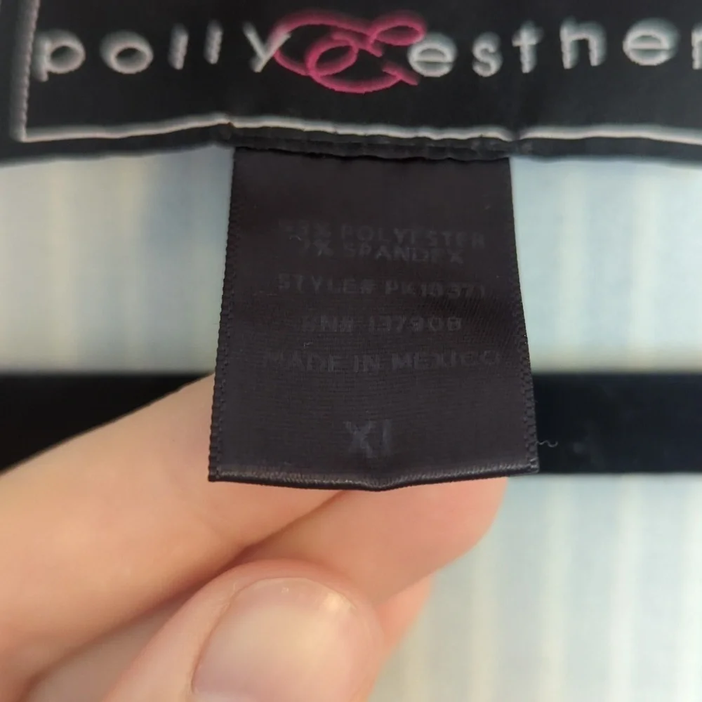 Polly & Esther | Striped Long Bell Sleeve V-neck Crop Top with Back Tie Size XL - Picture 8 of 8